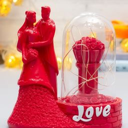 Archies Red Premium Romantic Lovers Statue Showpiece-image-10