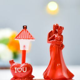 Archies Red Premium Romantic Lovers Statue Showpiece-image-71