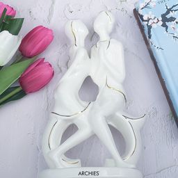 Archies White Premium Romantic Lovers Statue Showpiece-image-98