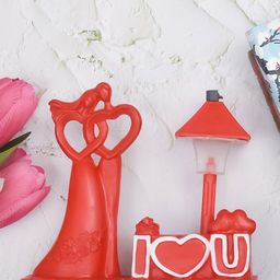 Archies Red Premium Romantic Lovers Statue Showpiece-image-74