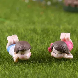 TAYHAA Pink & Blue 2 Pieces Figurine Showpiece-2