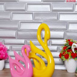 GW CREATIONS Yellow & Pink 2 Pieces Figurine Showpiece-image-27