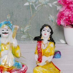 GW CREATIONS Yellow & Red 2 Pieces Figurine Showpieces-image-55