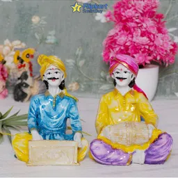GW CREATIONS White & Blue 2 Pieces Figurine Showpieces-picture-29