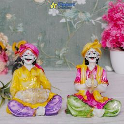 GW CREATIONS Pink & Yellow 2 Pieces Figurine Showpiece-image-95