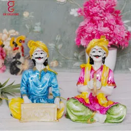 GW CREATIONS Blue & Pink 2 Pieces Figurine Showpiece-picture-35