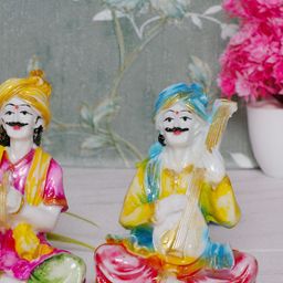 GW CREATIONS Pink & Yellow 2 Pieces Figurine Showpiece-image-94