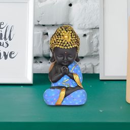 GW CREATIONS Blue & Gold Toned Buddha Idol Showpiece-image-71