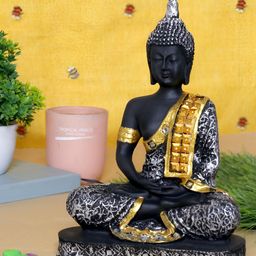 GW CREATIONS Black & Gold-Toned Buddha Idol Showpiece-image-97