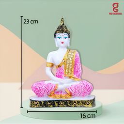 GW CREATIONS Pink & Gold-Toned Buddha Idol Showpiece-image-43