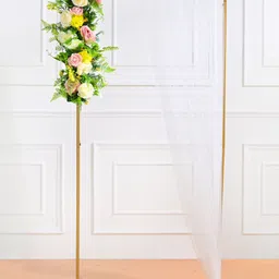 DecorTwist Yellow Square Backdrop Stand Showpiece-image-3
