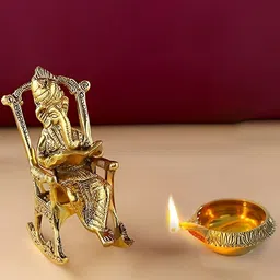 CraftVatika Gold-Toned Brass Religious Idol Decorative Showpiece-image-75