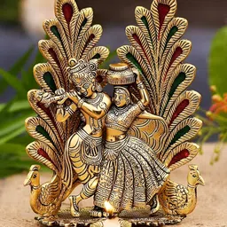CraftVatika Gold Toned Brass Religious Idol Decorative Showpiece-34