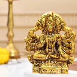 CraftVatika Gold Toned Brass Religious Idol Decorative Showpiece-image-13
