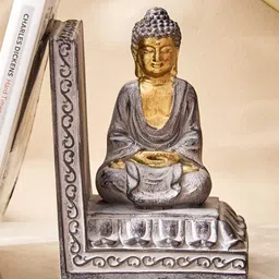 Home Centre Grey & Go Toned Buddha Idol Showpiece-image-66