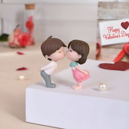 TAYHAA Pink & Grey 2 Pieces Figurine Showpiece-31