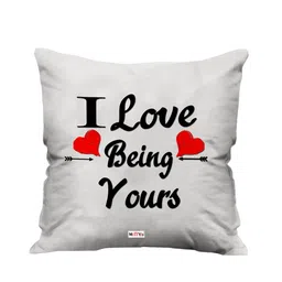 ME & YOU White & Black Printed Filled Square Cushion-picture-15