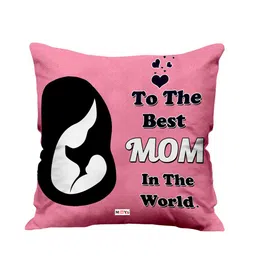 ME & YOU Pink & Black Printed Square Pre-Filled Cushion-36