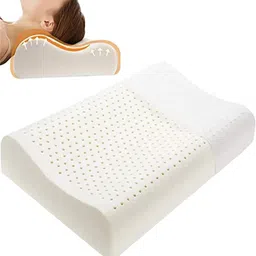 AVI White Pincore Breathable Latex Foam Contour Therapedic Pillow-17