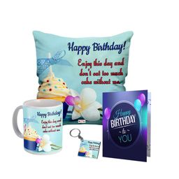 ME & YOU Green & Yellow 4 Pieces Printed Home Gift Set-image-99