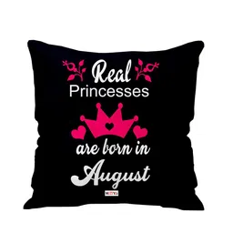 ME & YOU Black & Pink Birthday Printed Fibre Filled Square Cushion-image-67
