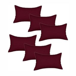 RF RELAXFEEL Maroon Set of 5 Fibre Filled Polycotton Breathable Sleep Pillow-47