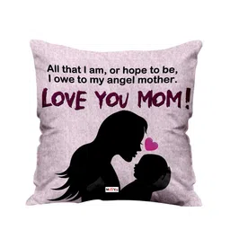 ME & YOU Pink & Black Printed Square Pre-Filled Cushion-image-88