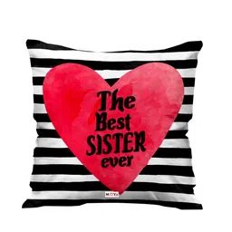ME & YOU White & Red Printed Square Cushion-4