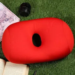 Lushomes Red Microbeads Bolster Nap Travel Pillow-47