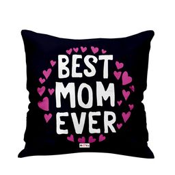 ME & YOU Black & Pink Printed Square Cushion-51