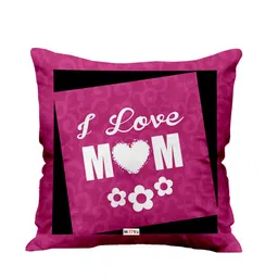 ME & YOU Pink & White Printed Square Shape Fibre Pre Filled Cushion-image-23