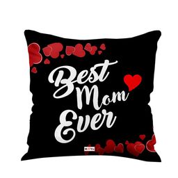 ME & YOU Black & White Printed Fibre Filled Square Cushion-32