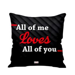 ME & YOU Black Love Printed Filled Cushion-image-42