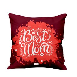 ME & YOU Red Printed Square Cushion-17