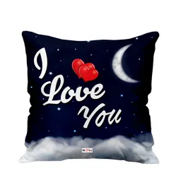 ME & YOU Navy Blue & White Printed Square Filled Cushion-picture-18