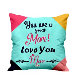 ME & YOU Green Printed Square Cushion-51