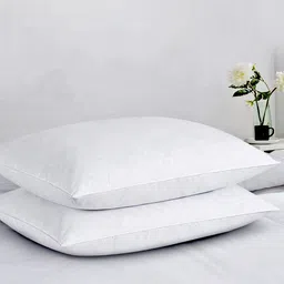 LINENWALAS Happy Sleeping White 2 Pieces White  Cotton Sleep Pillows-image-33