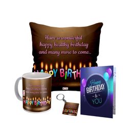 ME & YOU Brown & Purple 4 Pieces Printed Birthday Gift Set-image-80