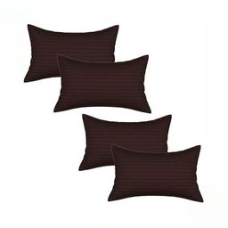 RF RELAXFEEL Brown Set of 4 Fibre Filled Polycotton Breathable Sleep Pillow-44