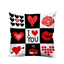 ME & YOU Black & White Love Printed Ultra Soft Filled Cushion-picture-39