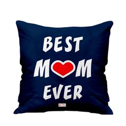 ME & YOU Blue & White Printed Square Cushion-14