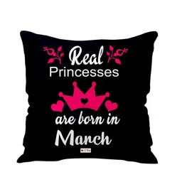 ME & YOU Black & Pink Printed Square Pre-Filled Cushion-15