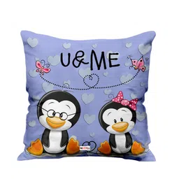 ME & YOU Blue & Black Printed Square Pre-Filled Cushion-picture-48