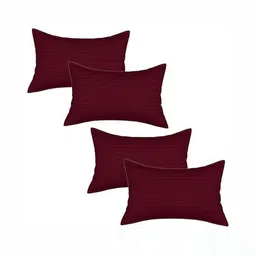 RF RELAXFEEL Maroon Set of 4 Fibre Filled Polycotton Breathable Sleep Pillow-image-37