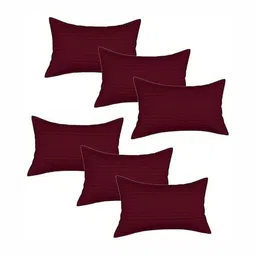 RF RELAXFEEL Maroon Set of 5 Fibre Filled Polycotton Breathable Sleep Pillow-13