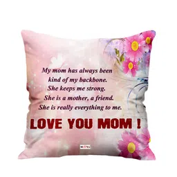 ME & YOU Pink Printed Square Cushion-23