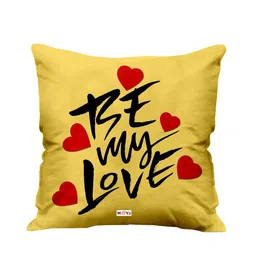ME & YOU Yellow & Black Printed Square Pre-Filled Cushion-picture-14