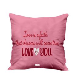 ME & YOU Pink & Red Love Quotes Printed Square Pre-Filled Cushion-picture-6