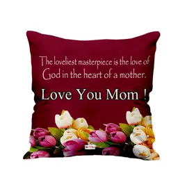 ME & YOU Maroon Printed Square Cushion-45