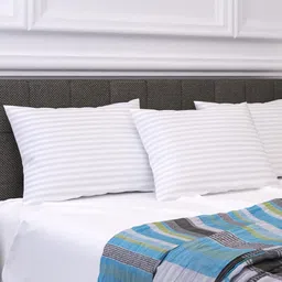 LA VERNE White Set of 3 Fibre Filled Polycotton Ultra Soft Sleep Pillow-6